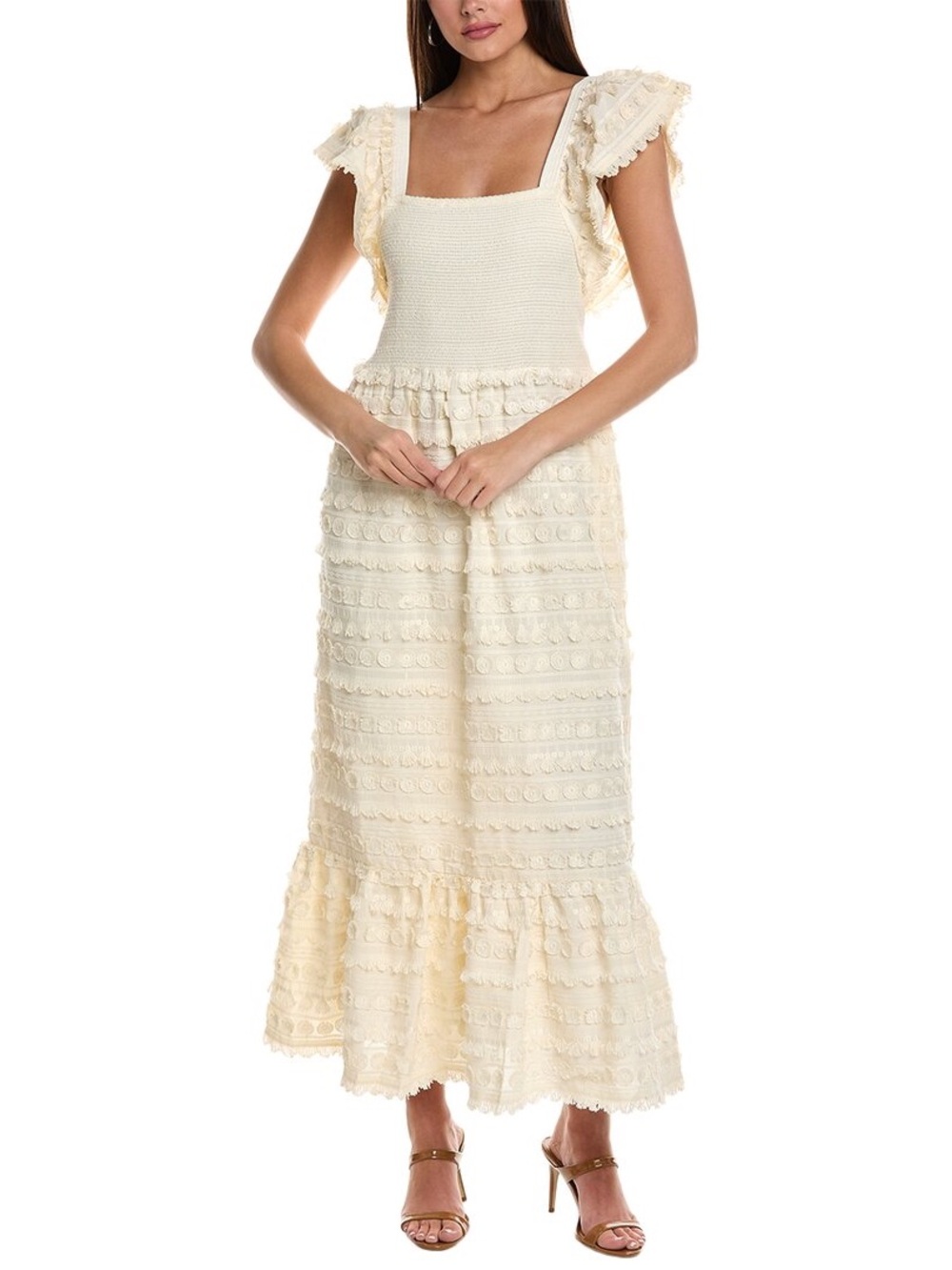 Marie Oliver Kora Maxi Dress in Periwinkle Blue, not ivory.